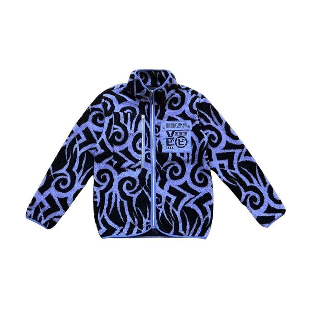 VIVID LIMITED TRIBAL SHERPA JACKET Color: Tribal Purple Size L - Picture 1 of 4